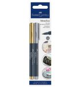 Faber-Castell Tuschpennor - Metallic Pen - 2 st - Guld/Silver