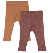 Pippi Baby Leggings - 2-pack - Burlwood