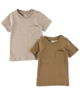 That's Mine T-shirt - 2-pack - Tino - Stripes/Earth Brown