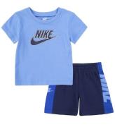 Nike Shortsset - T-shirt/Shorts - Amplify - Midnight MarinblÃ¥