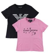 Emporio Armani T-shirts - 2-pack - MarinblÃ¥/Flamingo
