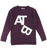 Add to Bag Sweatshirt - MÃ¶rk Lila m. Tryck