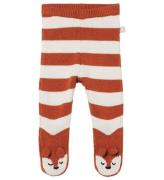 Stella McCartney Kids Leggings m. Foder - Stickad - Vit/Brunrand