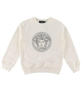 Versace Sweatshirt - Vit m. Logo/Kristaller