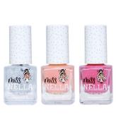 Miss Nella nagellack - 3-pack - Peach Slushie/Confetti Clouds/Wa