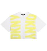DKNY T-shirt - Beskuren - Vit/Lemon