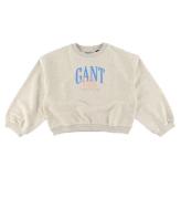 GANT Sweatshirt - C-Neck - Gummi Grey Melange