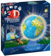 Ravensburger 3D Pussel - 188 Delar - Barns Globe natt