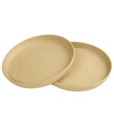 Sebra Tallrikar - Bioplast - 2-pack - Wheat Yellow