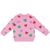 Stella McCartney Kids Sweatshirt - Rosa m. HjÃ¤rtan