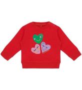 Stella McCartney Kids Sweatshirt - RÃ¶d m. HjÃ¤rtan