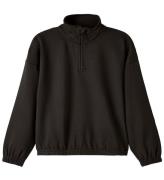 Name It Sweatshirt - Halv zip - NkfNasila - Black