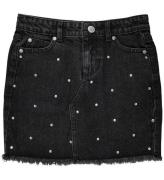 The New Kjol - Denim - TnIsia - Svart m. Strass