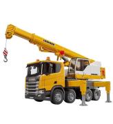 Bruder Arbetsmaskin - Scania Super 560R Liebherr Kranbil m. Ly