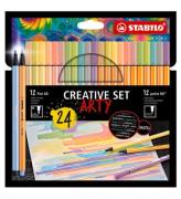 Stabilo Tuschpennor - Penna 68/Point 88 Arty - 24 st. - Pastel