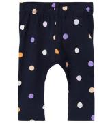 Name It Leggings - NbfTunna - Dark Sapphire m. Prickar