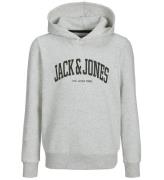 Jack & Jones Hoodie - JjeJosh - White Melange