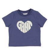 GANT T-shirt - Heart Grafik - TvÃ¤ttad Blue