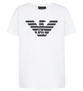 Emporio Armani T-shirt - Vit m. MarinblÃ¥