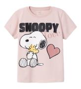 Name It T-shirt - Noos - Snoopy - NkfNanni - Sepia Rose m. Tryck