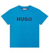 HUGO T-shirt - Elektrisk Blue m. MarinblÃ¥
