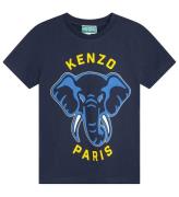 Kenzo T-shirt - MarinblÃ¥ m. Elefant