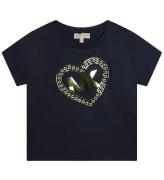 Michael Kors T-shirt - MarinblÃ¥ m. Guld