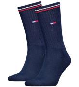 Tommy Hilfiger Strumpor - Flagga - 2-pack - Dark MarinblÃ¥