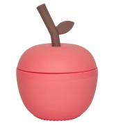 OYOY Mugg m. SugrÃ¶r - Apple - Silikon - Cherry Red
