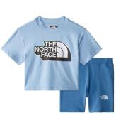 The North Face Shortsset - T-shirt/Cykelshorts - Steel Blue/Ind