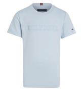 Tommy Hilfiger T-shirt - Präglad monotyp - Breezy Blue