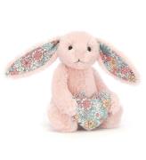 Jellycat Gosedjur - 15x8 cm - Blossom Heart Bunny - Blush