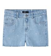 LMTD Shorts - NlfEmbizza - Light Blue Denim/broderi