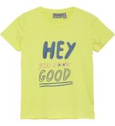 Color Kids T-shirt - Polyester - Limelight m. Text