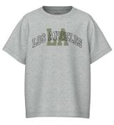 Name It T-shirt - NkmValix - Light Grey Melange/Los Angeles