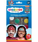 Snazaroo AnsiktsfÃ¤rg - 8 FÃ¤rger - Paw Patrol Marshall & Libert