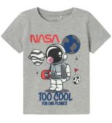 Name It T-shirt - NmmAbram NASA - Grey Melange m. Tryck