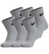 Nike Strumpor - Performance Basic - 6-Pack - Dark Grey Heather