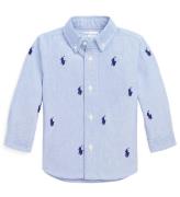 Polo Ralph Lauren Skjorta - Ljusblå/Marinblå m. Logotyper