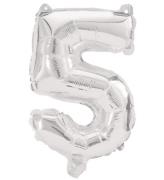 Decorata Party Folieballong - 95 cm - No 5 - Silver