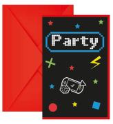 Decorata Party Inbjudningar - 6-pack - Spel Party