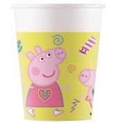 Decorata Party Kartongmugg - 8-pack - 200 ml - Peppa Pig Messy P