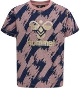 Hummel T-shirt - hmlEmerson - Wood Rose/MarinblÃ¥
