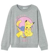 Name It Sweatshirt - NkfJaxara PokÃ©mon - Grey Melange