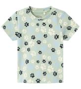 Name It T-shirt - NbmVroels - Silt Green m. Paws