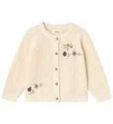 Lil' Atelier Cardigan - Stickad - Rib - NmfEmlen - Birch m. Blom