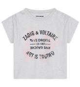 Zadig & Voltaire T-shirt - LjusgrÃ¥Mererad m. Tryck