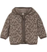 Huttelihut Cardigan - Ullfleece - Morel m. Ã?ron