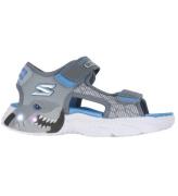 Skechers Sandaler m. Ljus - Varelse-Splash - TrÃ¤kol Blue