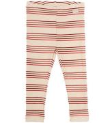 Petit Piao Leggings - Rib - Modal - Chili Pepper Multi Stripe